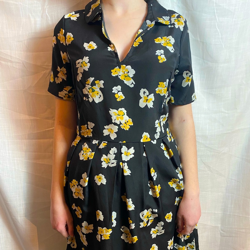 Eight Sixty Floral Black Dress